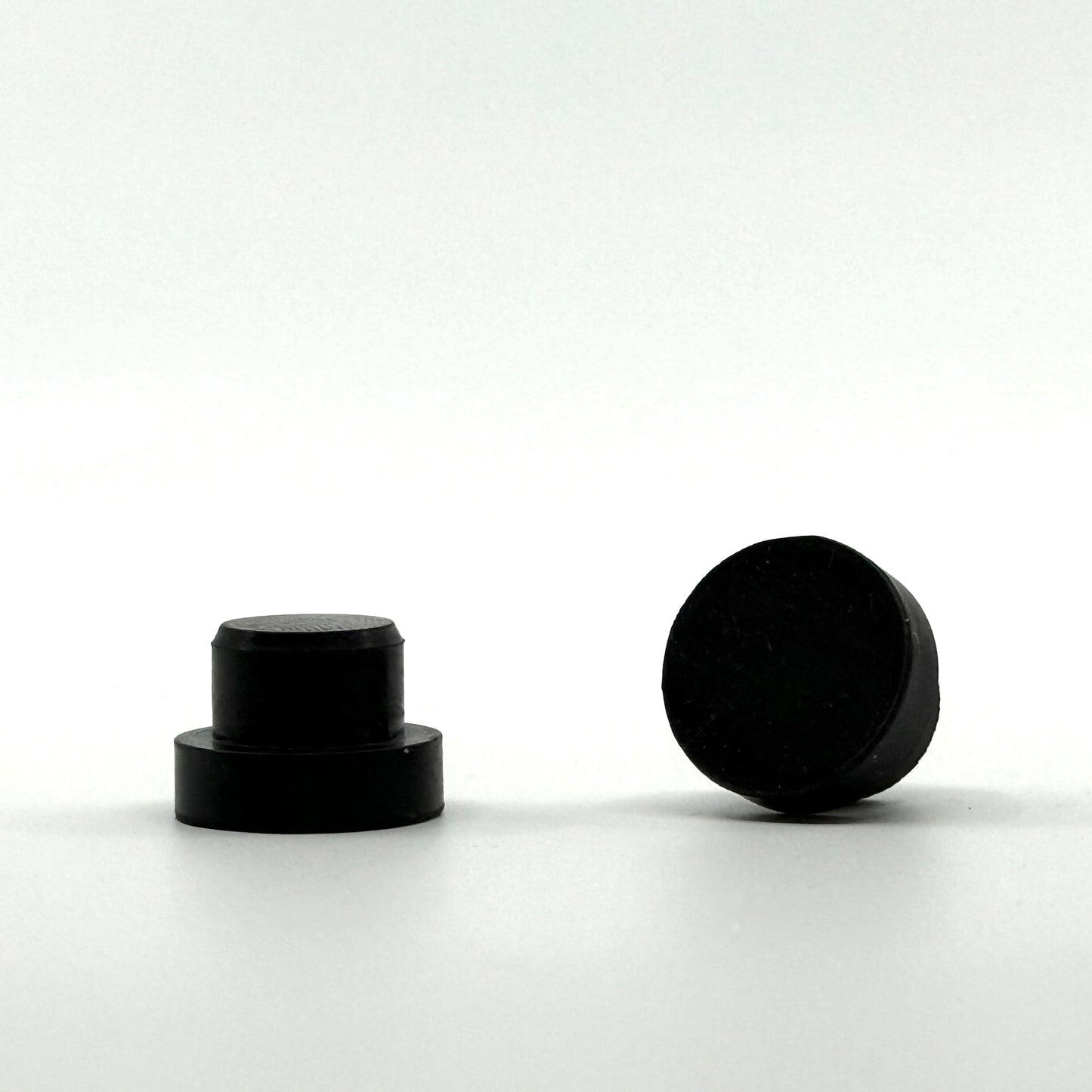 Pool Cue Bumper with Stem. Black. Billiards. Pool Cue Supplies. Front and Side view.