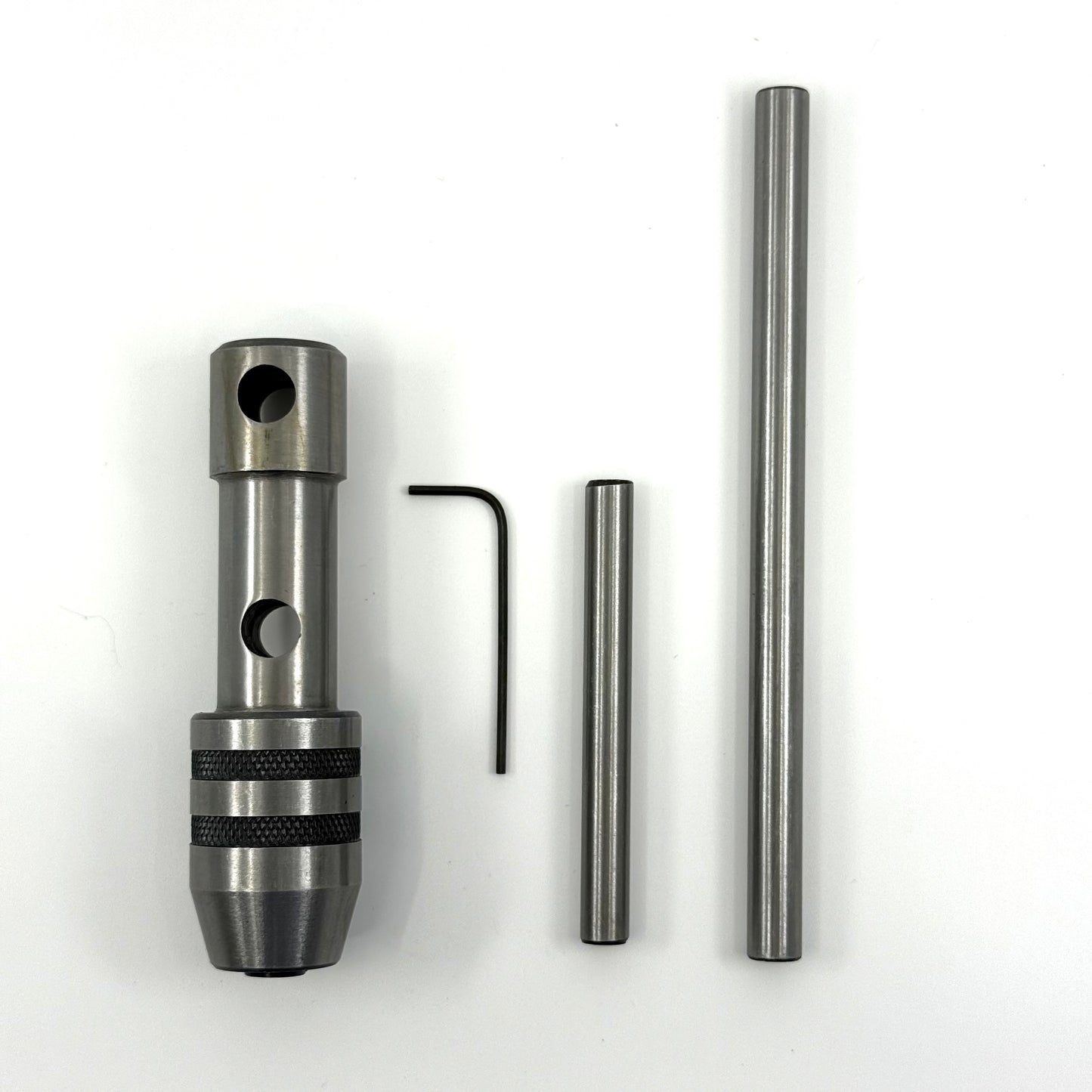 Precision Tapping tool for lathes, disassembled with Allen wrench