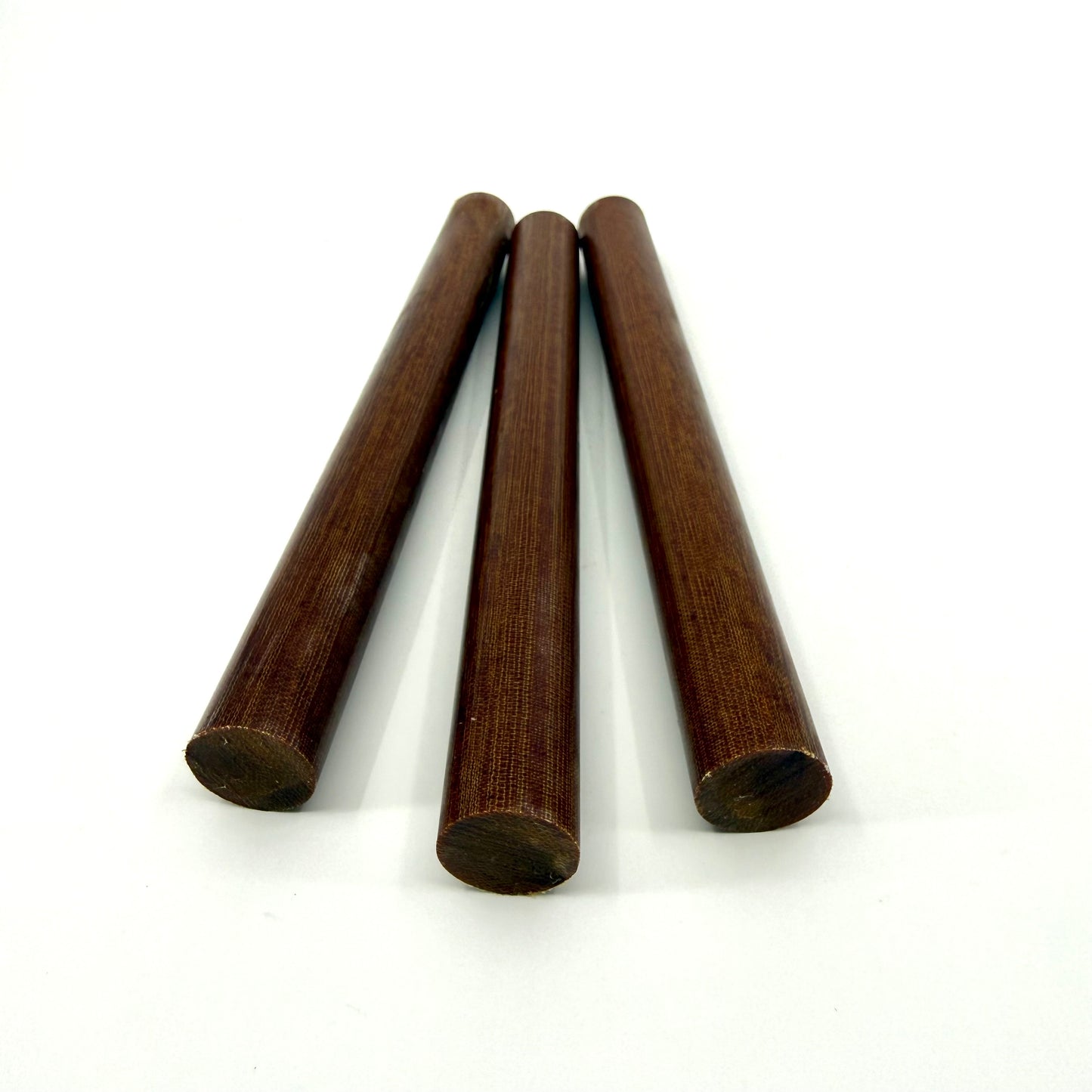 Three Pool Cue Phenolic Rods Walnut Brown 6" length .625 Diameter