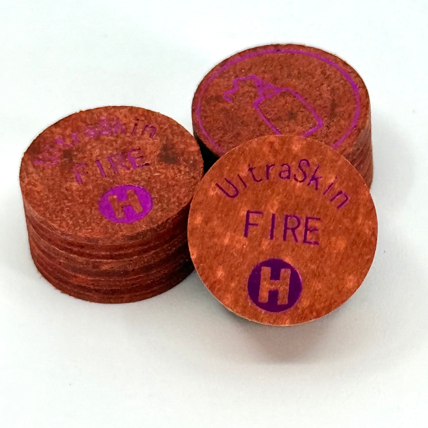 Image of 3 Pool_Cue_Tip_UltraSkin_Layered_Fire_14mm_Hard