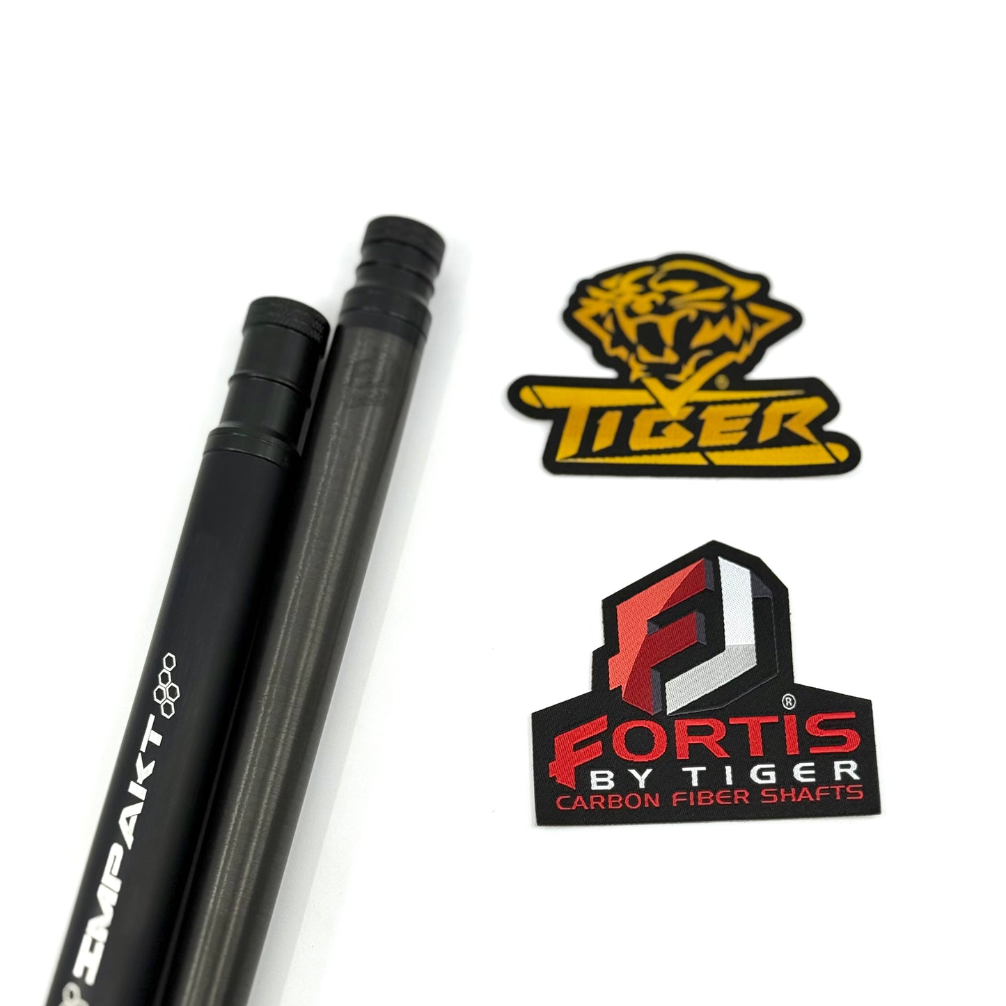 Billiards Pool Cue Tiger Impakt w/Fortis-BRK Break Cue, 19oz.Carbon Fiber. Billiards Pool Cue. With black velvet case.