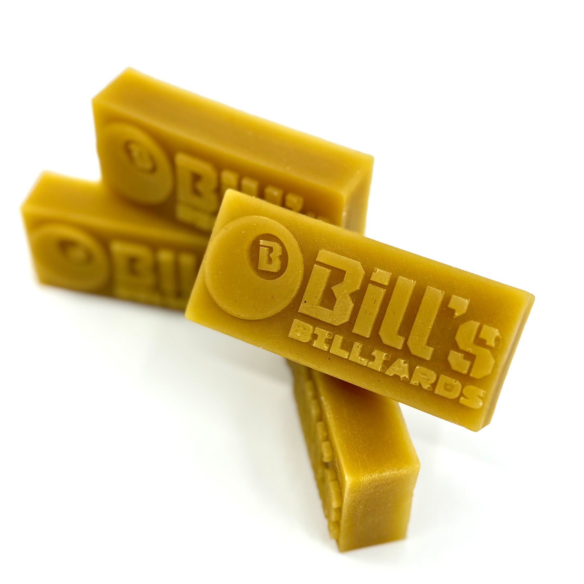 Bill's Billiards 1.1 oz. Pure Beeswax Bars, Premium Grade, 2 ¾”  L x 1 ¼” W . 4 Bars. 