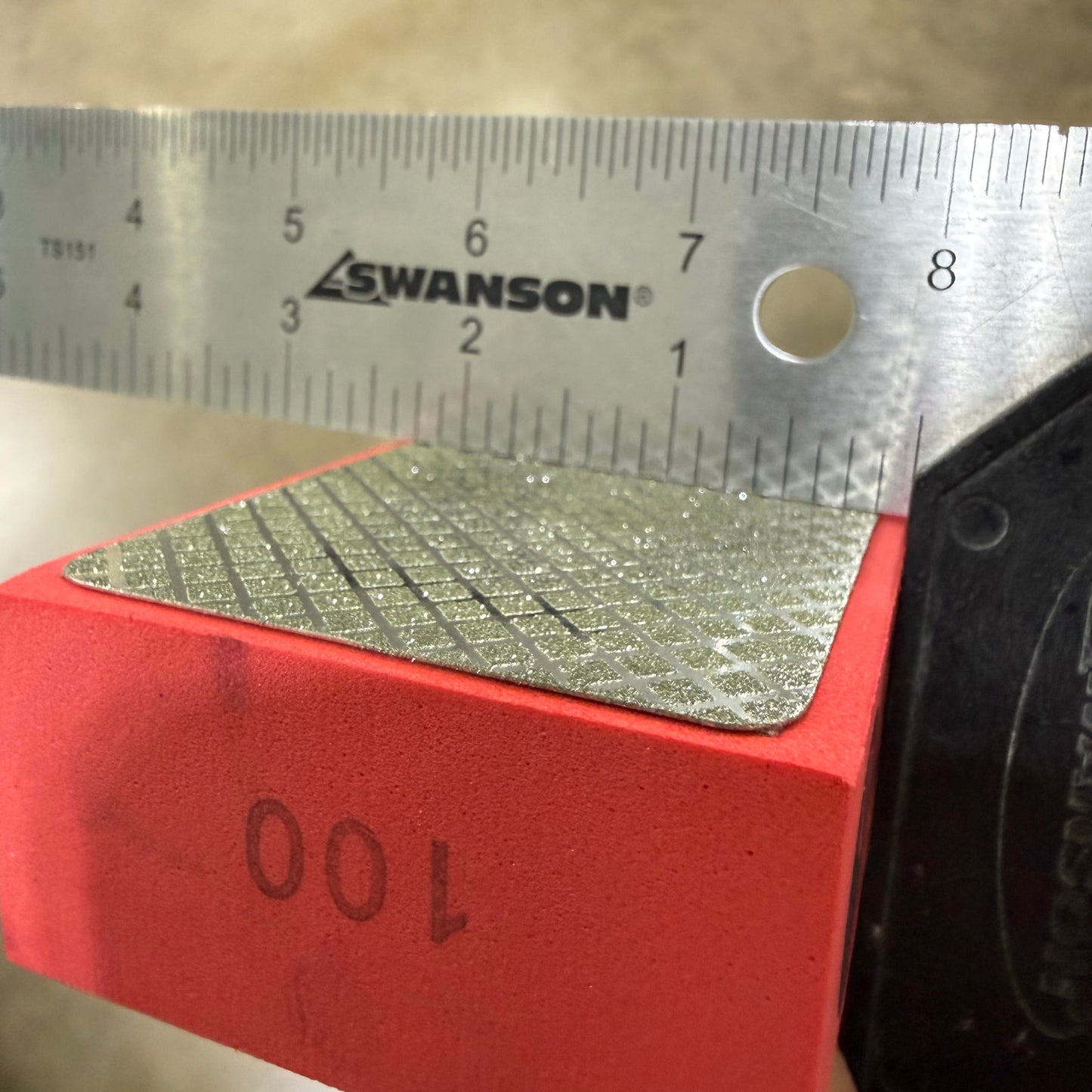 100 Grit Diamond Tip Prep Pad for Billiards Pool Cue Tips. Level across. 