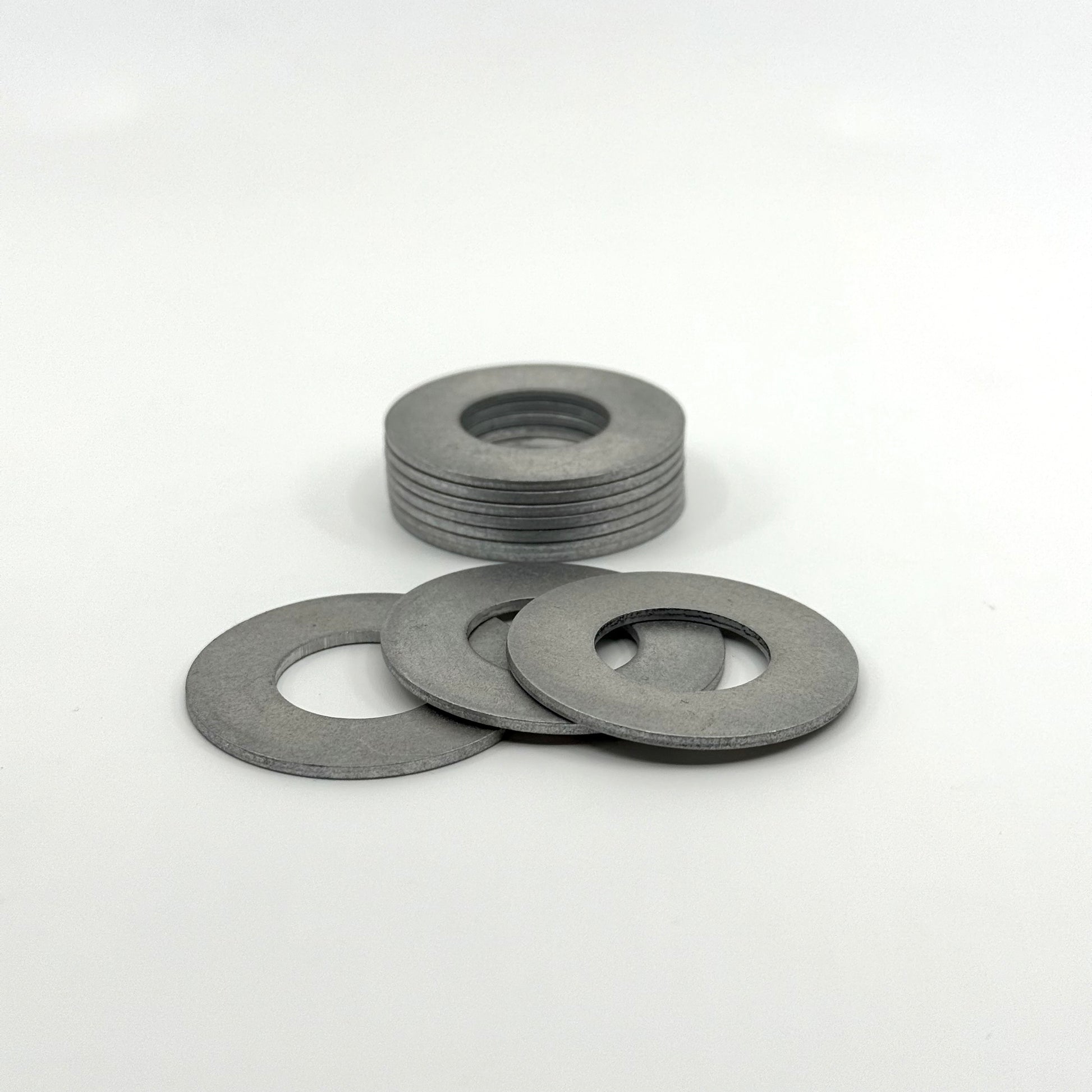 Stack of Aluminum Butt Rings 1.5" OD X .750 ID X .060