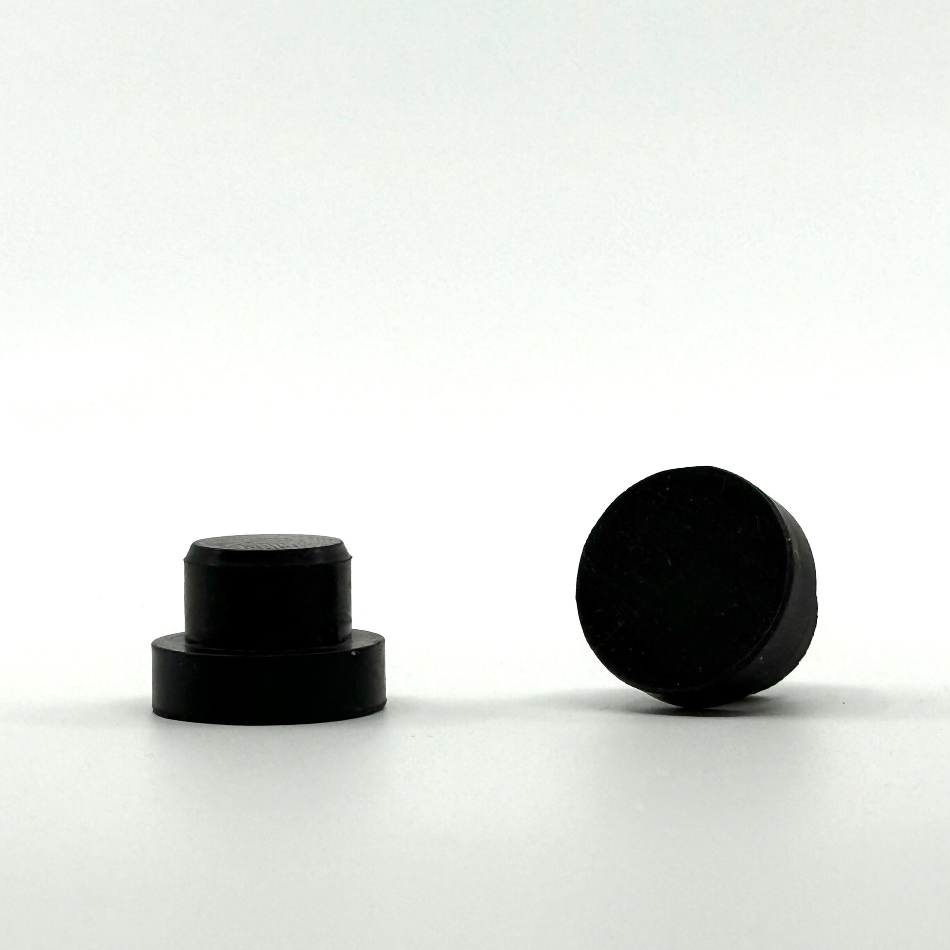 Pool Cue Bumper with Stem. Black. Billiards. Pool Cue Supplies. Front and Side view. 