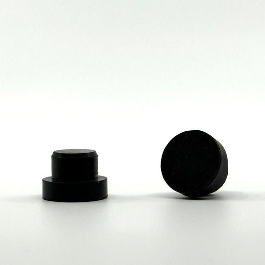 Pool Cue Bumper with Stem. Black. Billiards. Pool Cue Supplies. Front and Side view. 