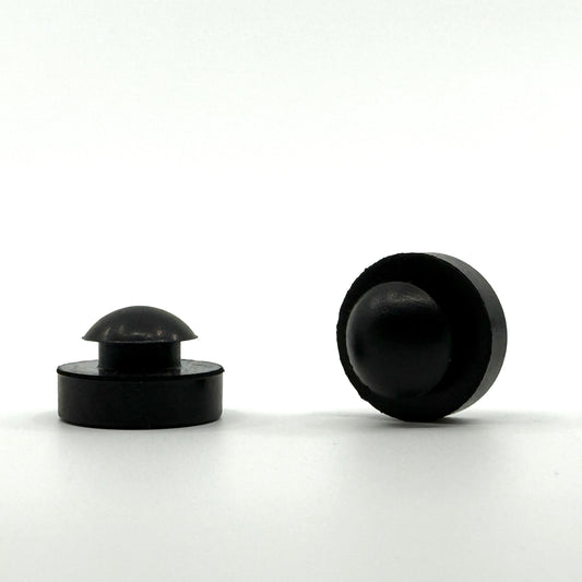 Pool Cue Bumper with Flanged Push In. Black. Billiards. Pool Cue Supplies. Front and Side view. 