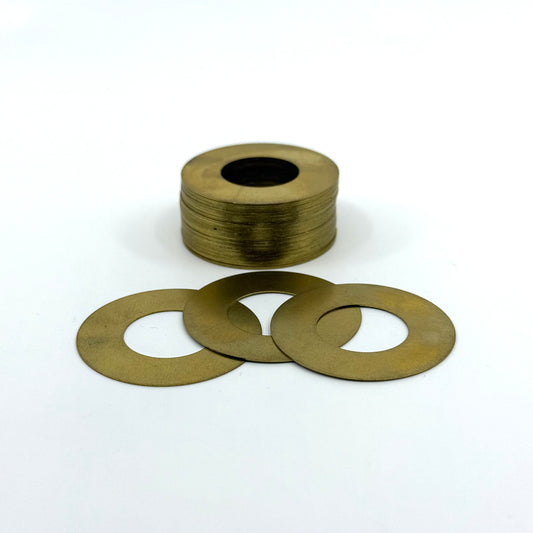 Stack of Brass Butt Rings 1.5" OD X .750 ID X .015