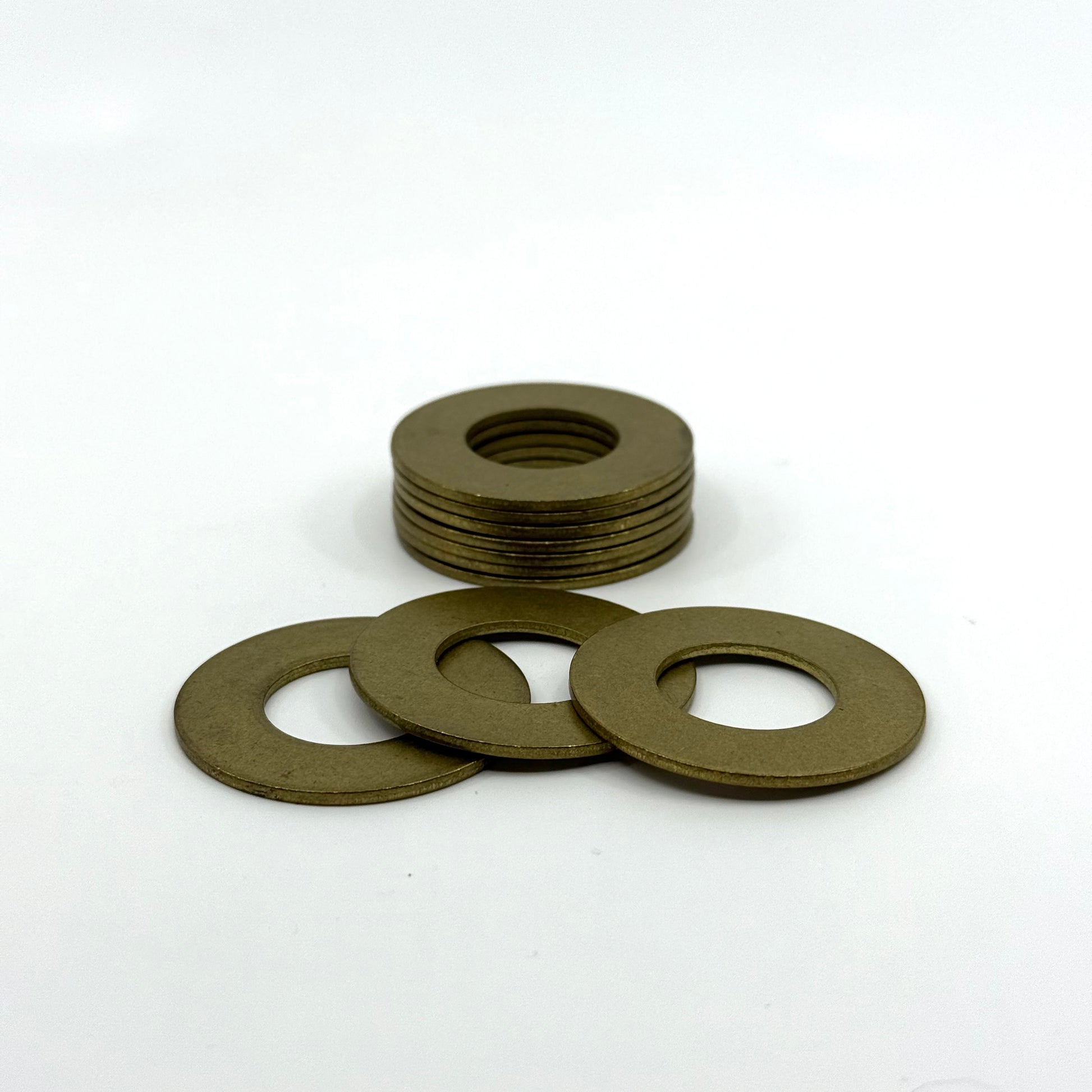 Stack of Brass Butt Rings 1.5" OD X .750 ID X .060