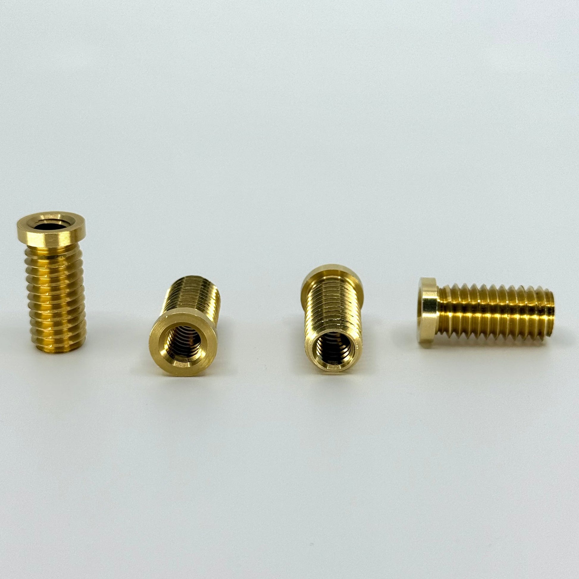 Four Brass Inserts, 5/16-14, Pool Cue, Cue Component, Billiard Supplies, Hardware 