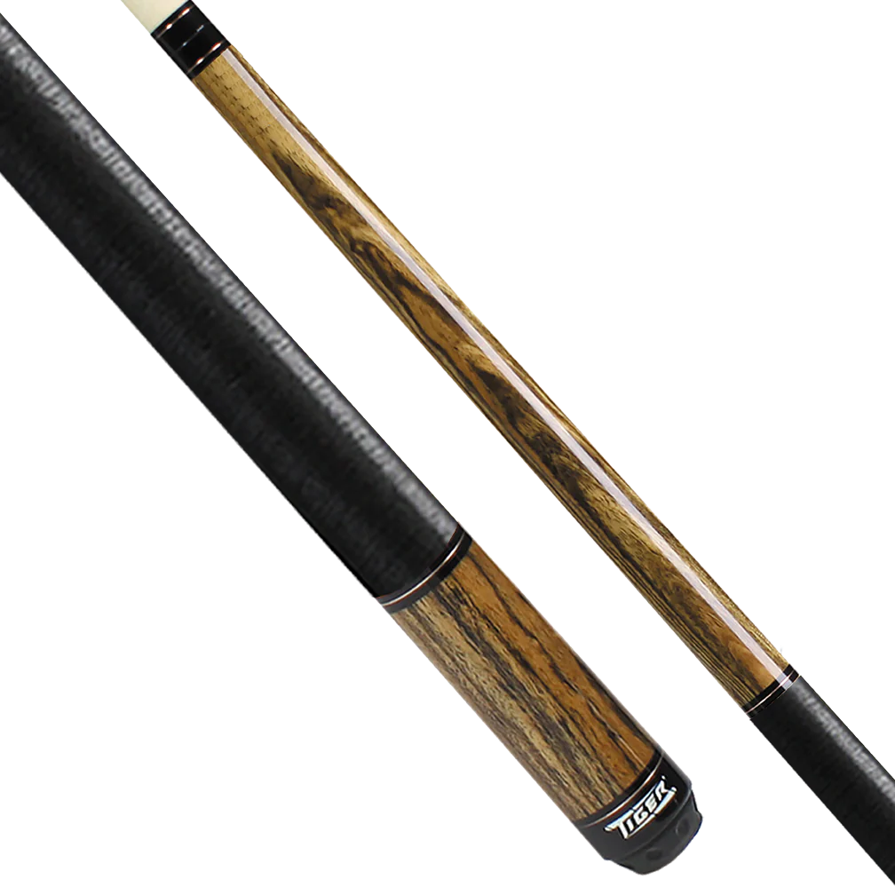 Pool Cue | Tiger C2-2W Pool Cue | 17.5oz. Bocote wood, 30" Fortis Carbon Fiber shaft.