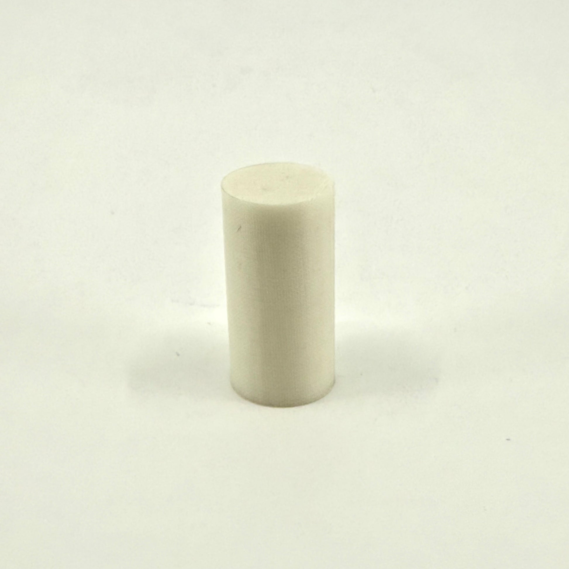 Classic White Ivory Melamine Pool Cue Ferrule .562x 1.1” on a white background 