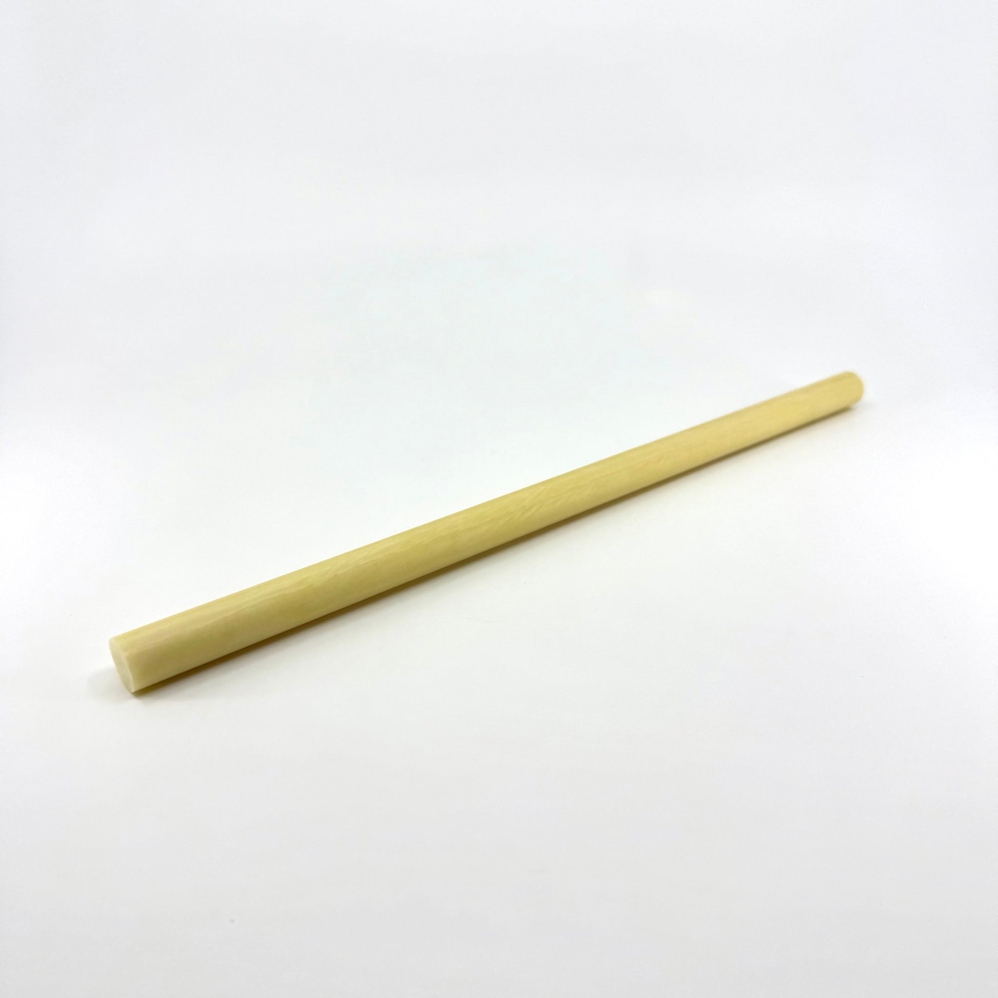 Vintage Yellow Ivory Pool Cue Ferrule Rod .562 x 12” on a white background 