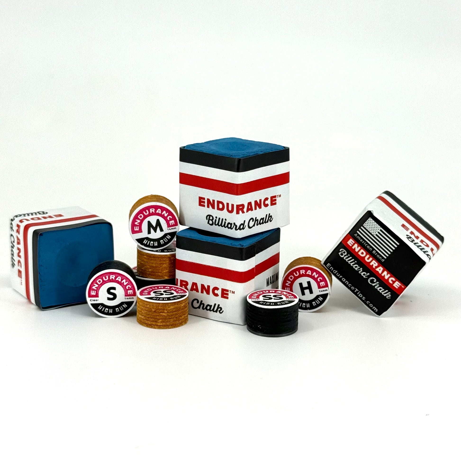 Endurance ™ Billiards Chalk and Endurance ™ High Run Cue tips from BillsBilliards.com