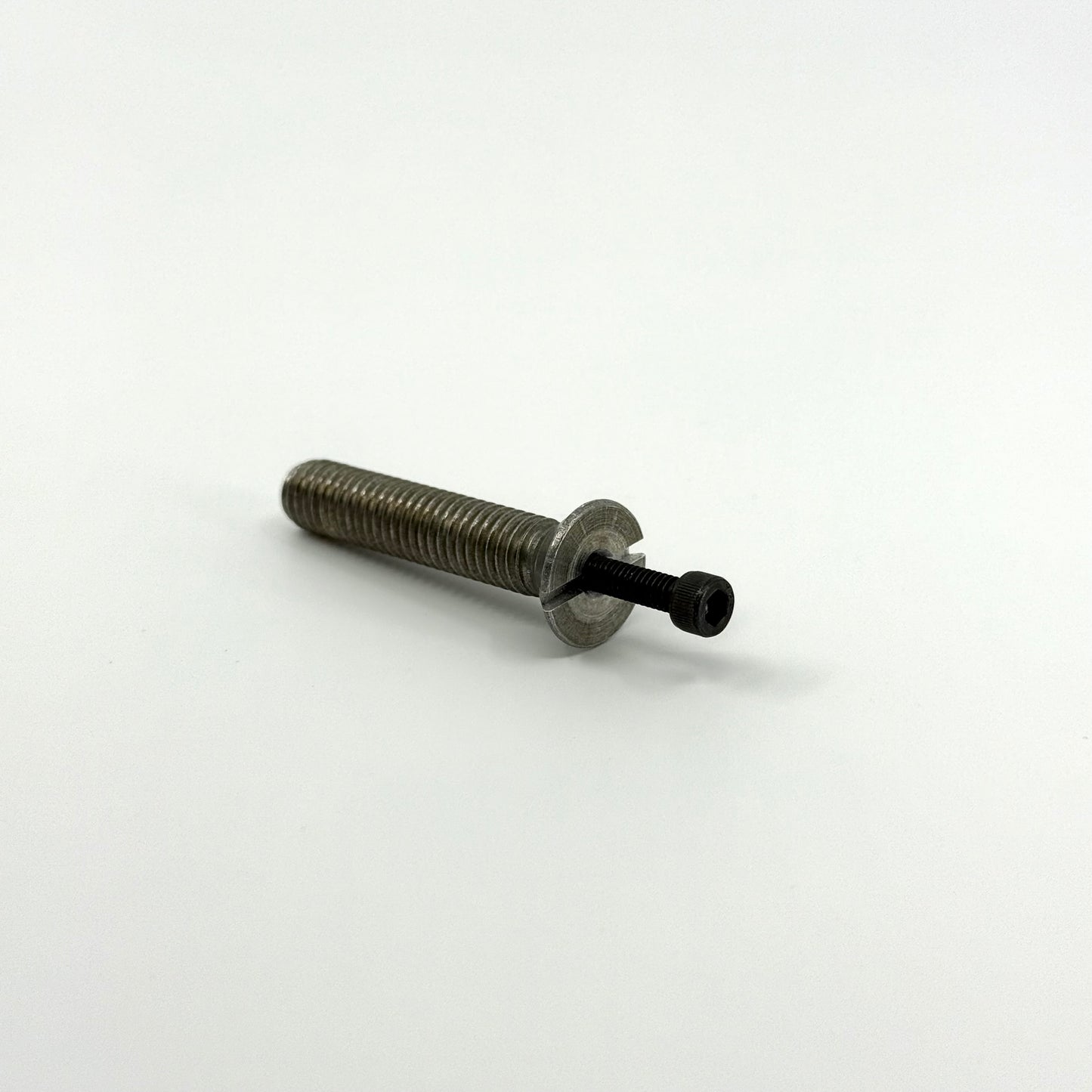 Aluminum Butt Cap Screw Set. 3/8-16 x 2”. Billiards. Pool Cue. Joined side view. 