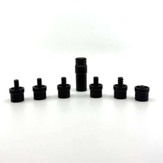 Pool Cue Joint Protectors | Black Delrin | 5/16-14 & 18, 3/8-10 & 11, Radius, and Uni-Locking