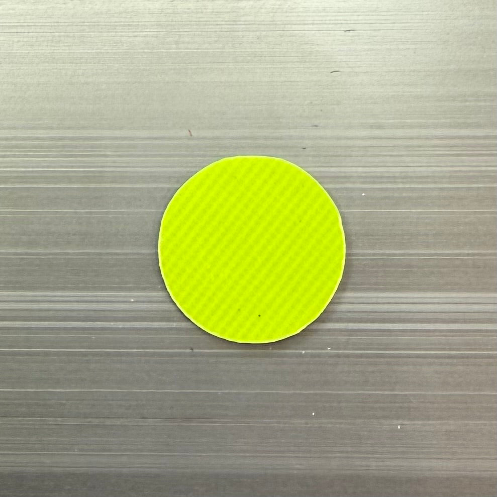 Lime Green 14mm Pool Cue Firm Fiber Ferrule Pad on Steel 