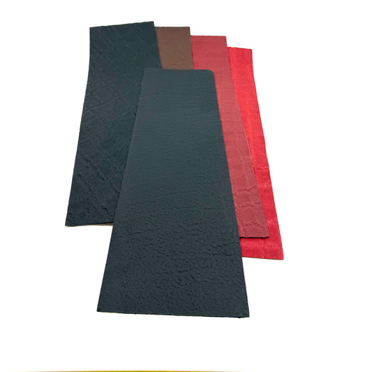 Pool Cue Leather Wrap, Elephant Ear Black, 13" Tapered. 