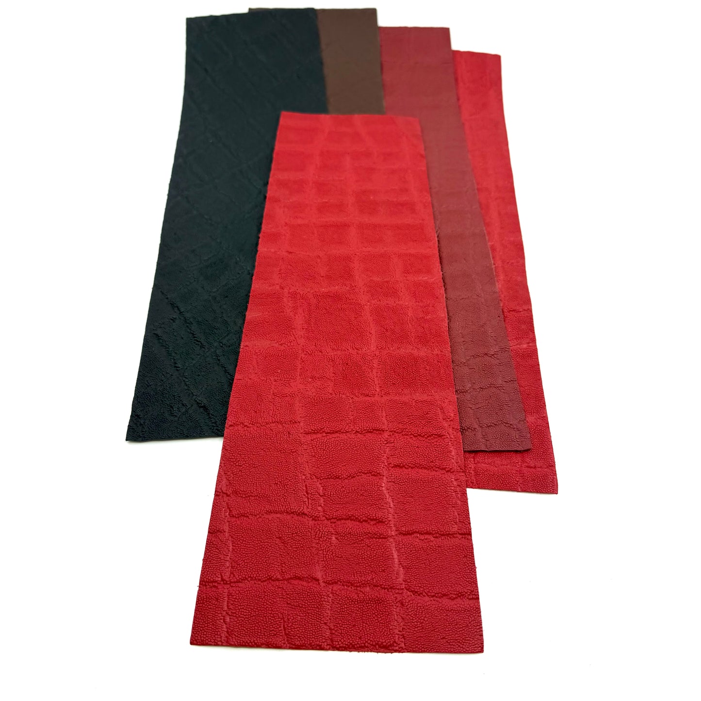 Pool Cue Leather Wrap, Elephant Skin Red, 13" Tapered. 