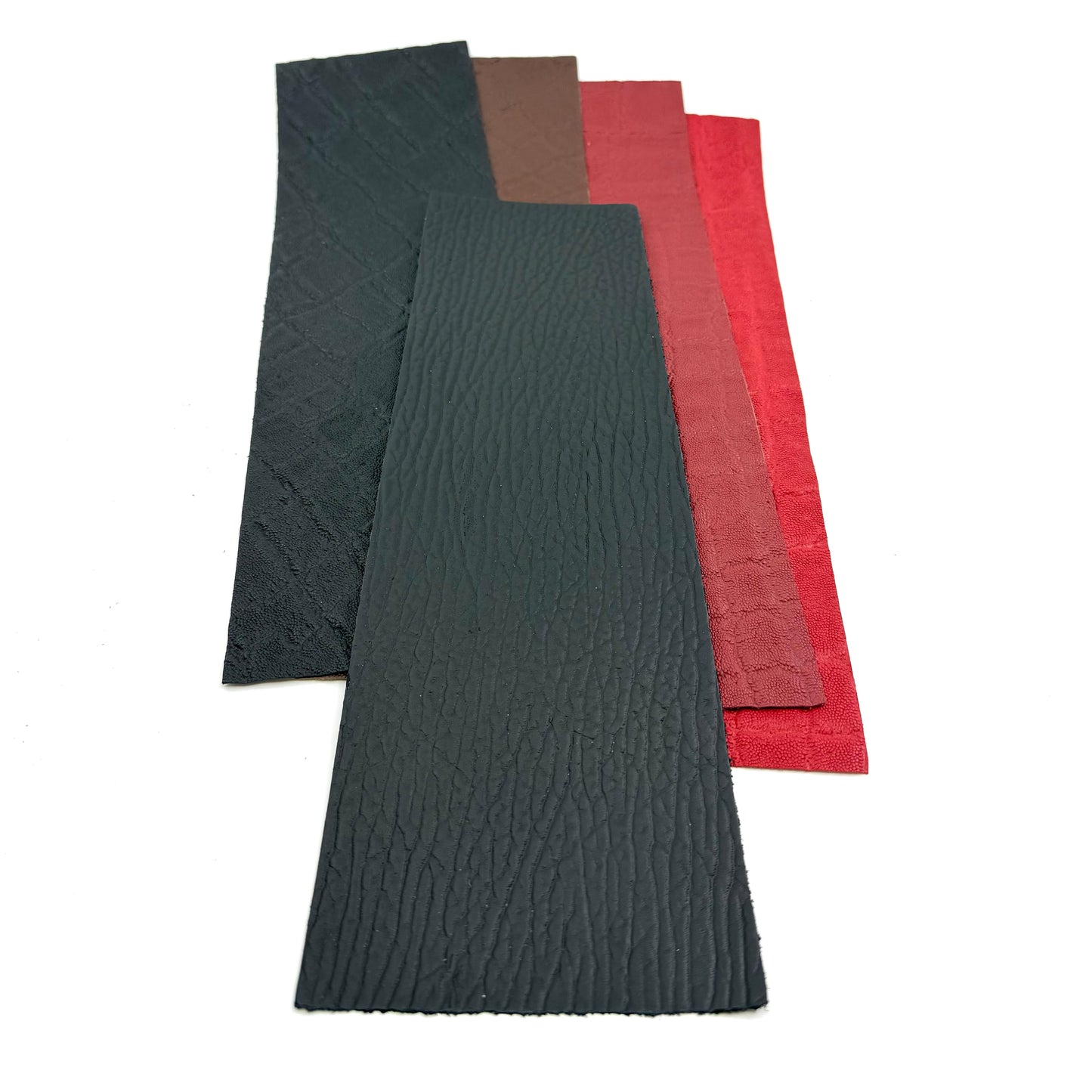 Pool Cue Leather Wrap, Shark, Black, 13" Tapered. 