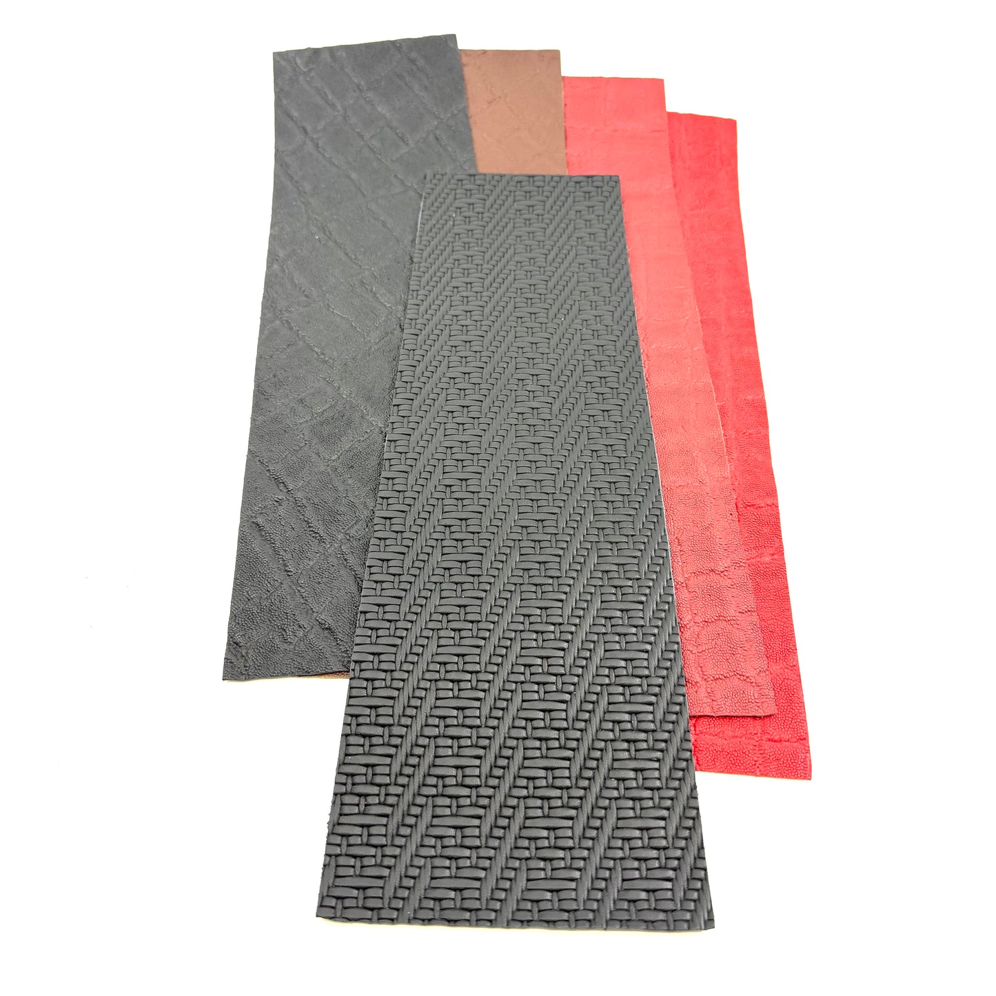 Pool Cue Leather Wrap, Weave Pattern, Black, 13" Tapered. 