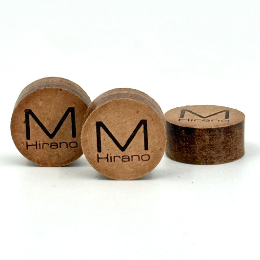 Image of 3 Hirano Pool Cue Tips – 14mm 4-layer Japanese pigskin cue tip in soft, medium, or hard hardness. 