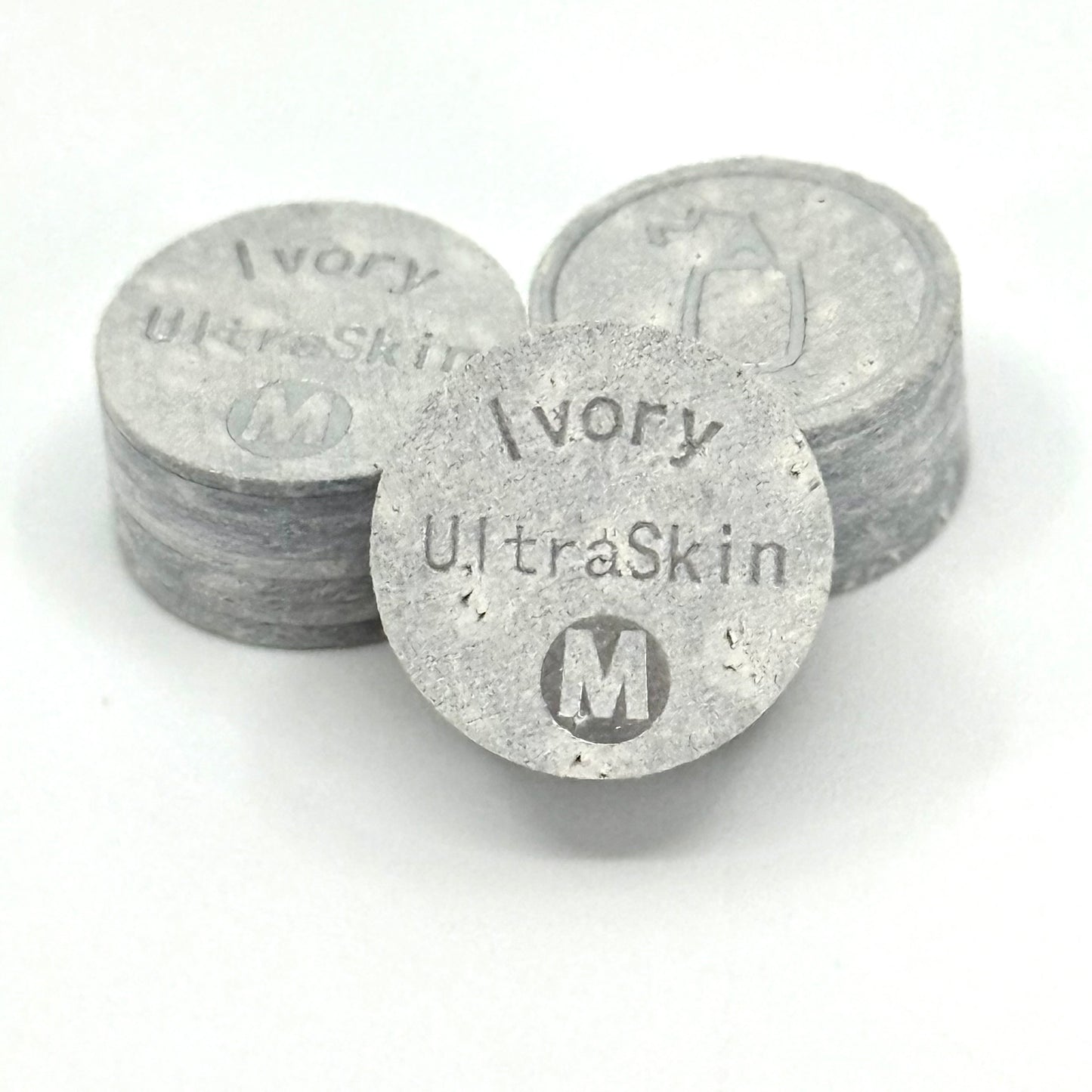 Image of 3 Pool_Cue_Tip_UltraSkin_Layered_Ivory_14mm_8_layer Med