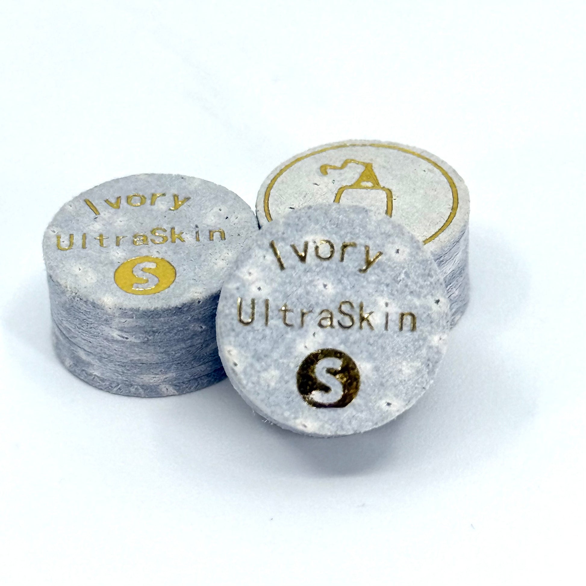 Image of 3 Pool Cue Tips UltraSkin Layered Ivory 14mm, 8 layer Soft