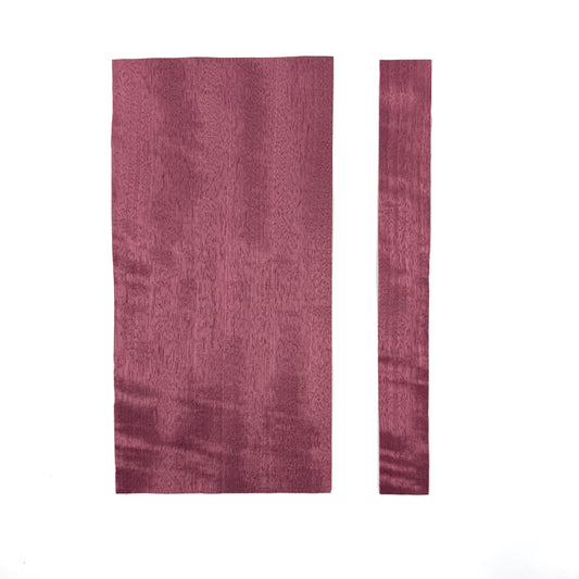 Purple Veneer for Pool Cues. 5.5" Sheets and 1.5" Strips. Both sizes 11" in length in .60mm thickness. 