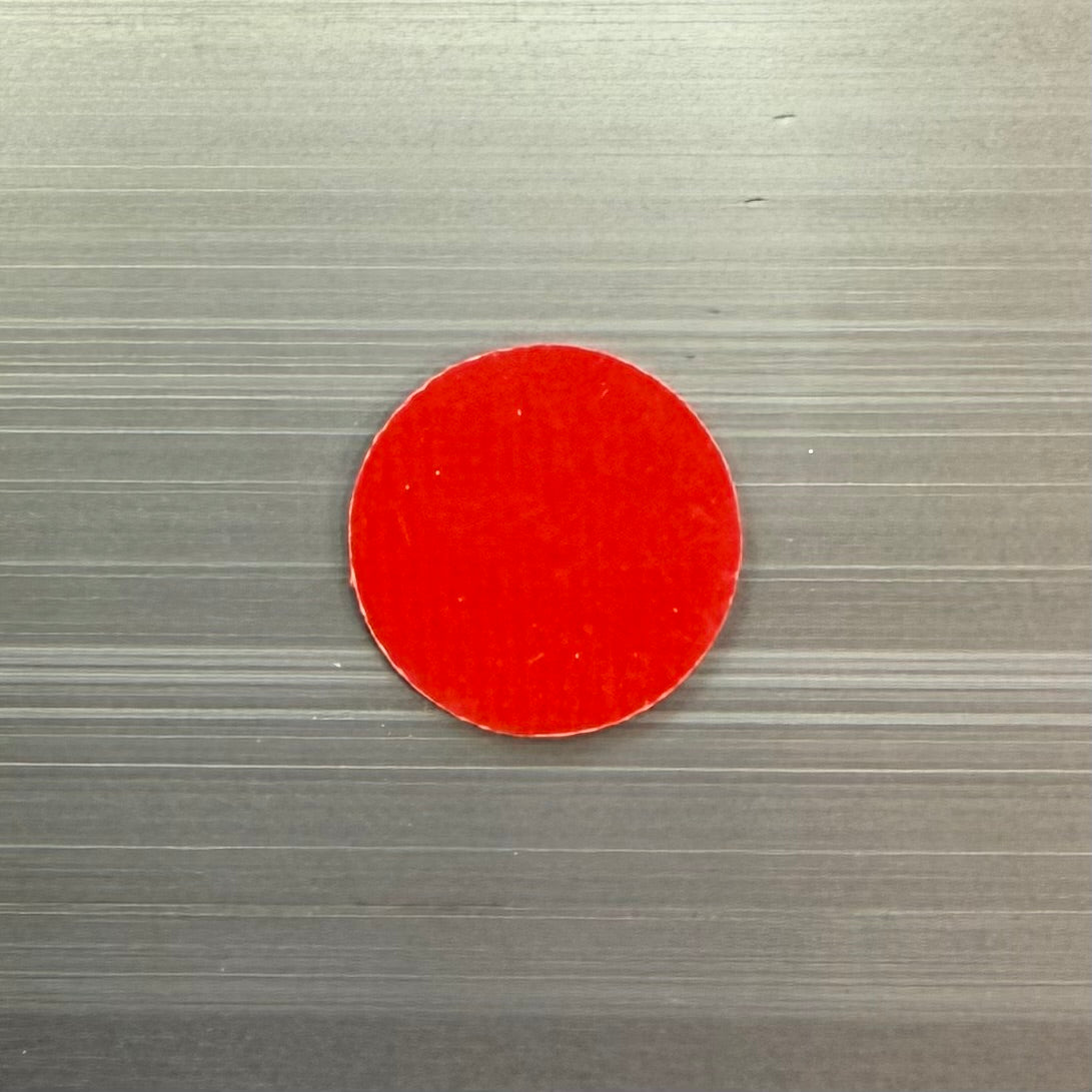 Red 14mm Pool Cue Firm Fiber Ferrule Pad on Steel 