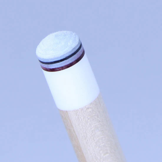Tiger Sniper Laminated Cue Tip installed on a Pool Cue. 
