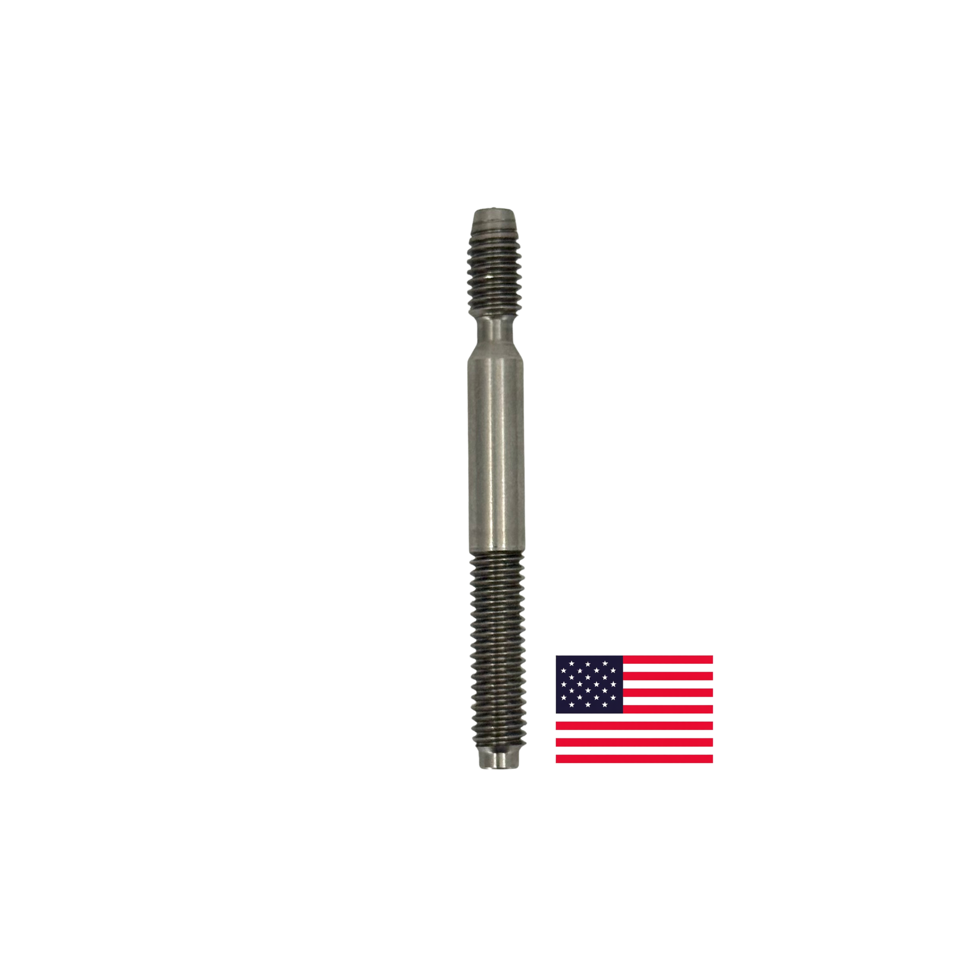 Stainless_Steel_5_16-18_Joint_Pin on  white background with American flag 