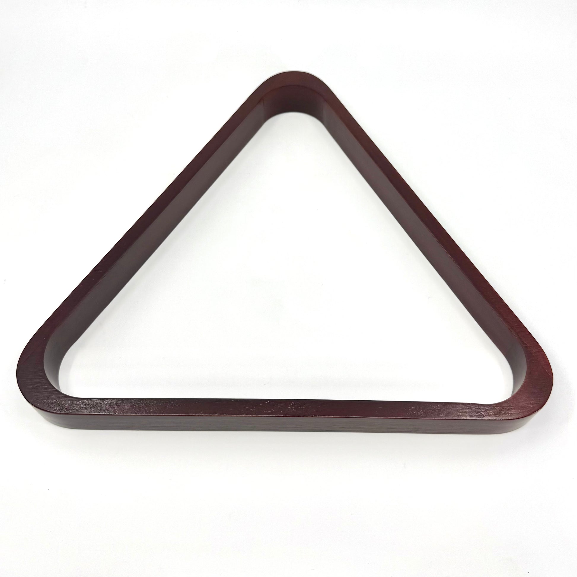 One Mahogany wooden triangle pool ball rack – available in black, mahogany, or natural finish. Fits standard 2-1/4" billiard balls.