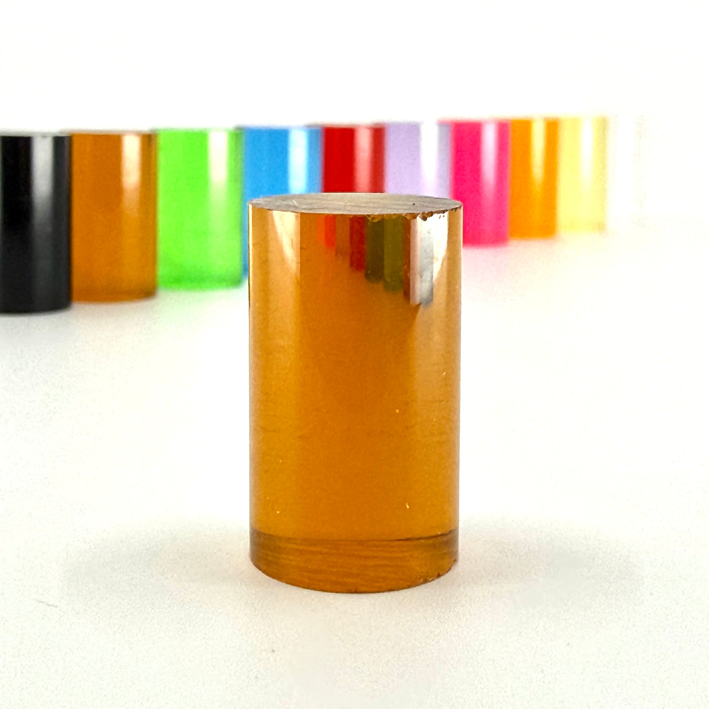 Atomic Acrylic Amber Smoke solid pool cue ferrule, 15mm x 1 inch