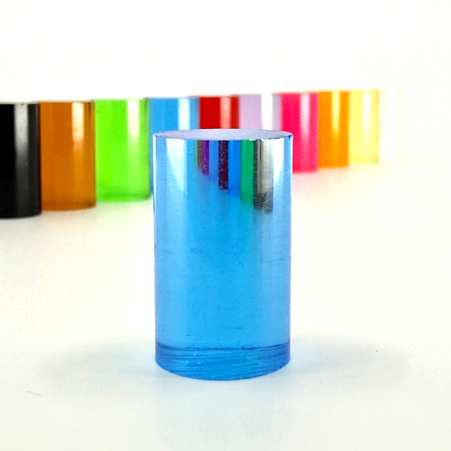 Atomic Acrylic Electric Blue solid pool cue ferrule, 15mm x 1 inch