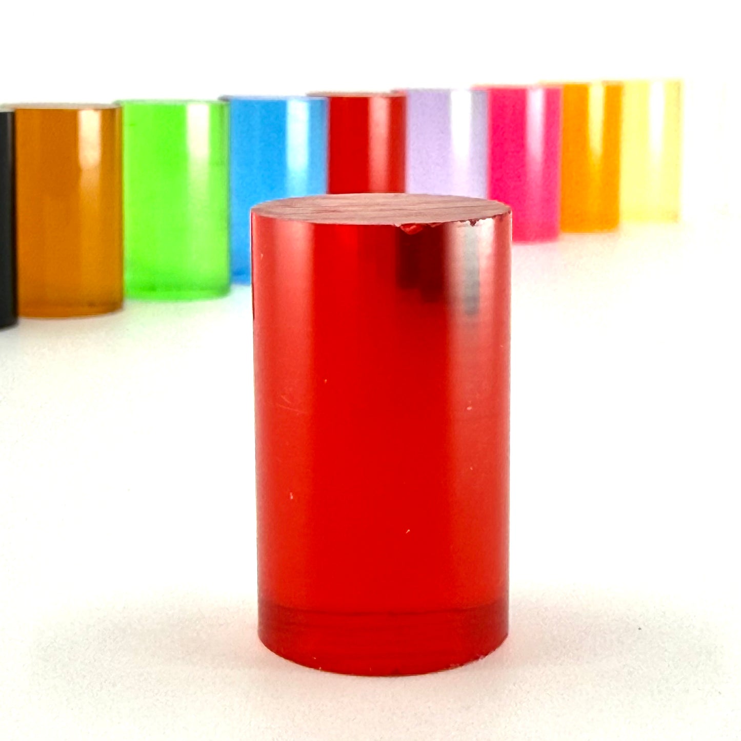 Atomic Acrylic Fusion Red solid pool cue ferrule, 15mm x 1 inch