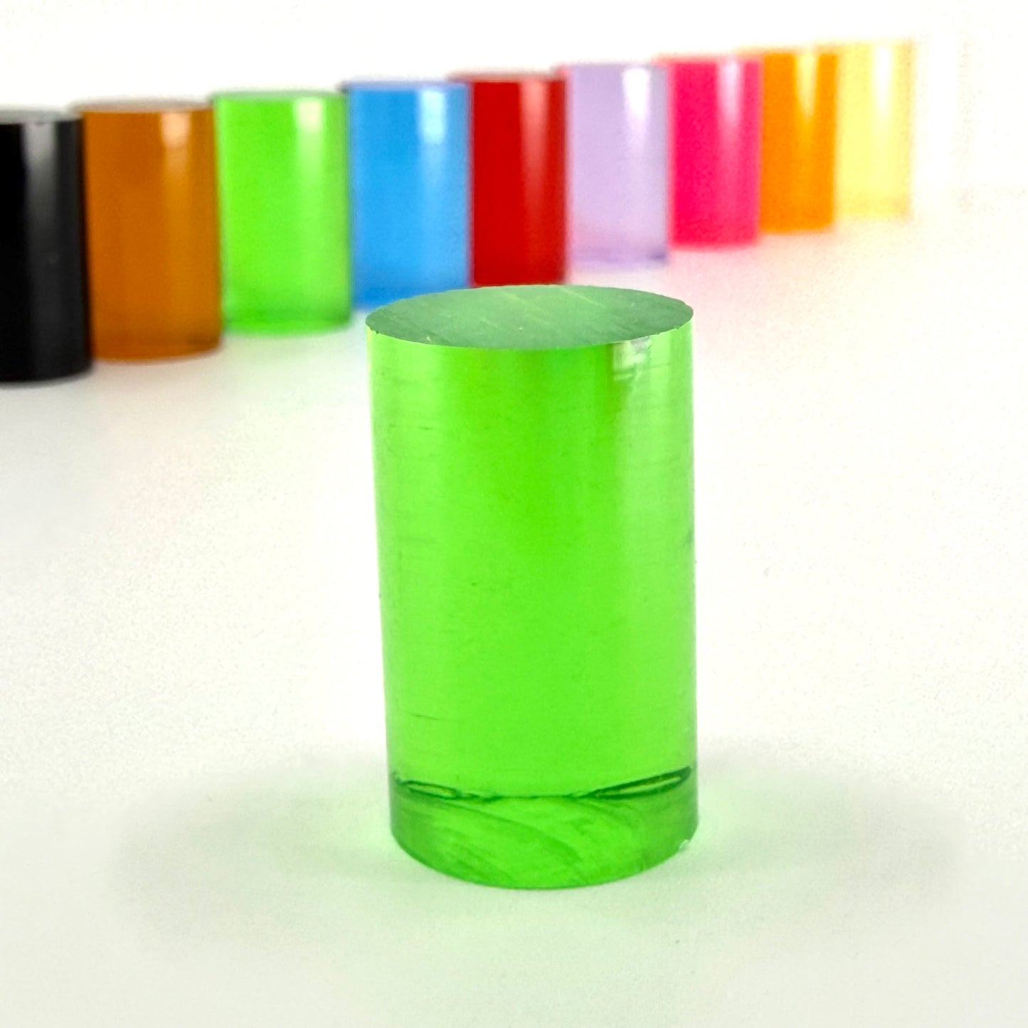 Atomic Acrylic Reactor Green solid pool cue ferrule, 15mm x 1 inch