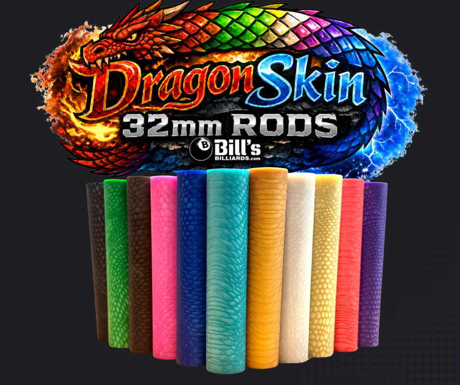 Pool Cue Rod | DragonSkin™ | 32mm 6" Rod | (11 Colors)